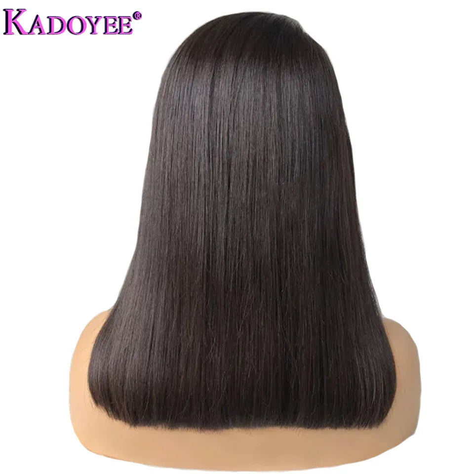 Human hair lace front wig 13x4 150% density in 8, 10, or 12 inch length