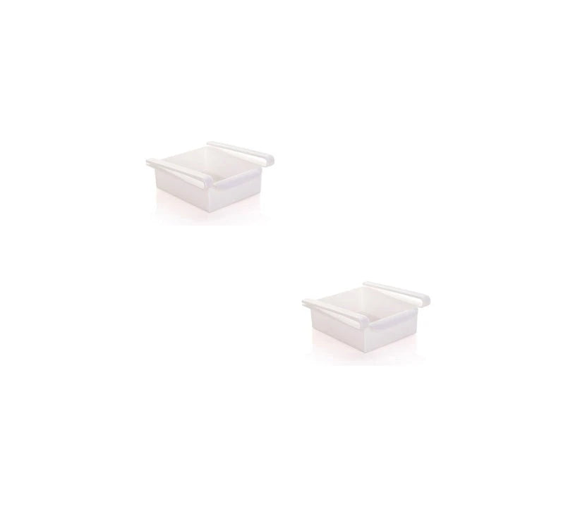 Versatile refrigerator organiser rack with drawer design, made of durable PP material for effective storage and organisation in the kitchen