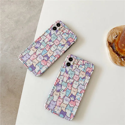 Colourful cartoon TPU protective case for Apple iPhone smartphones