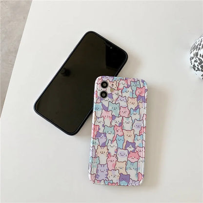 Colourful cartoon TPU protective case for Apple iPhone smartphones