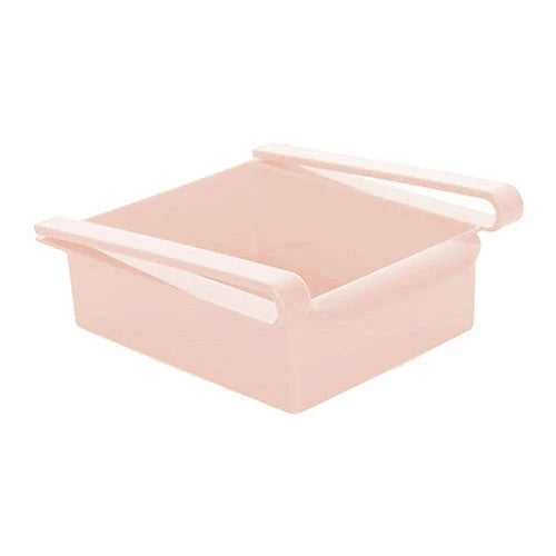 Versatile refrigerator organiser rack with drawer design, made of durable PP material for effective storage and organisation in the kitchen