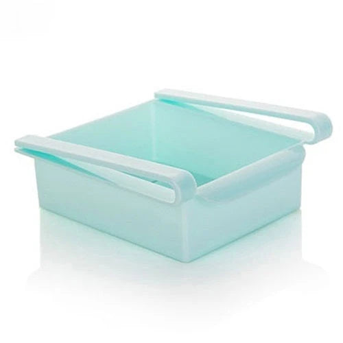 Versatile refrigerator organiser rack with drawer design, made of durable PP material for effective storage and organisation in the kitchen