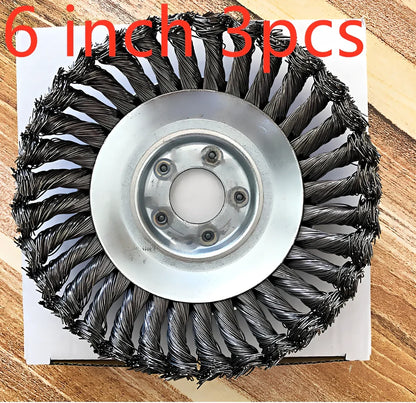 Stainless steel wire lawn mower head for garden weed and debris removal