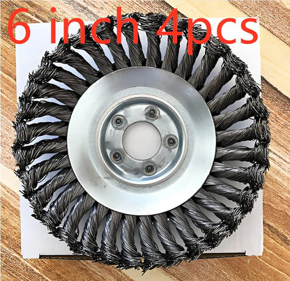 Stainless steel wire lawn mower head for garden weed and debris removal