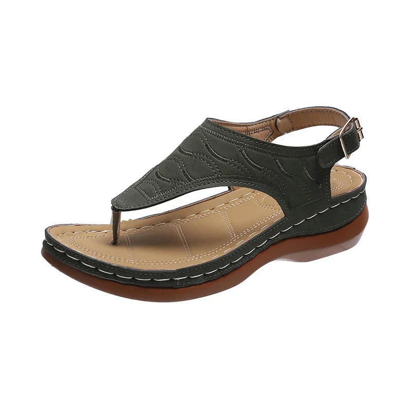 Comfortable women's wedge sandals in various colors with adjustable straps and a lightweight sole