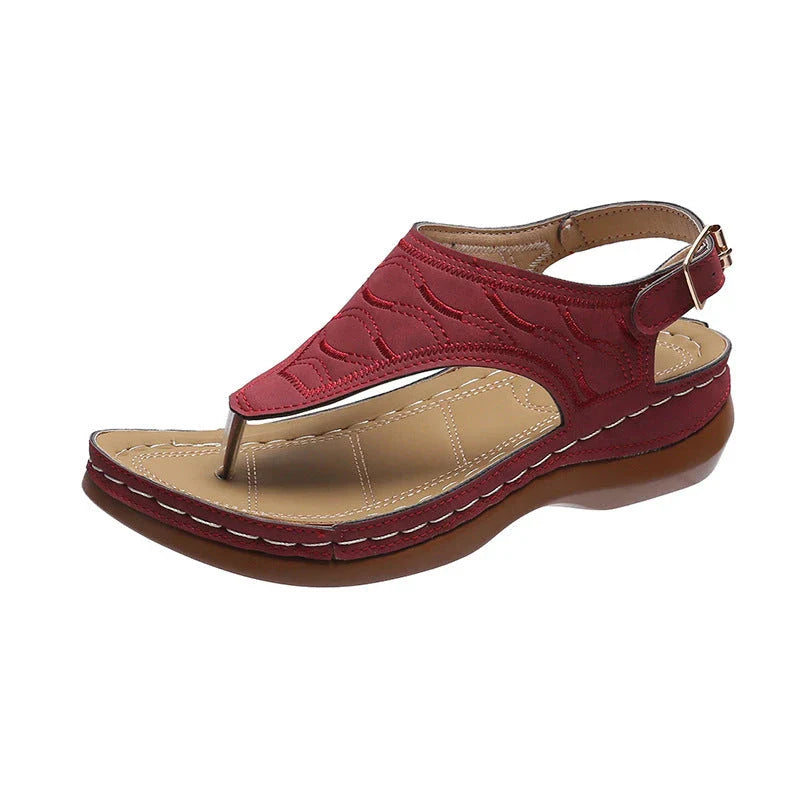 Comfortable women's wedge sandals in various colors with adjustable straps and a lightweight sole