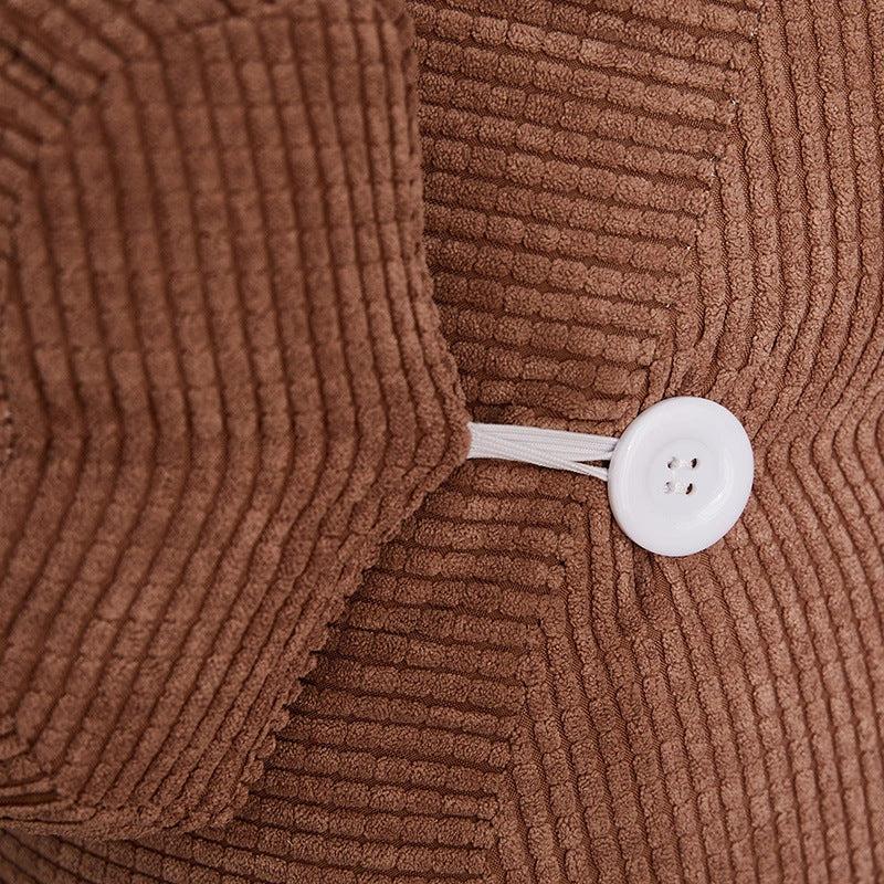 Plush lumbar cushion with adjustable headrest for comfortable back support on sofa or bed