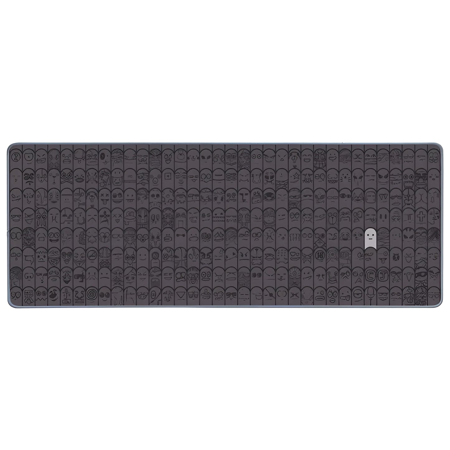 EXCO grey cloth gaming mouse wrist rest sticker with anti-slip backing shown on desktop