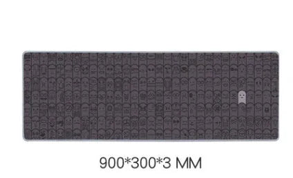 EXCO grey cloth gaming mouse wrist rest sticker with anti-slip backing shown on desktop