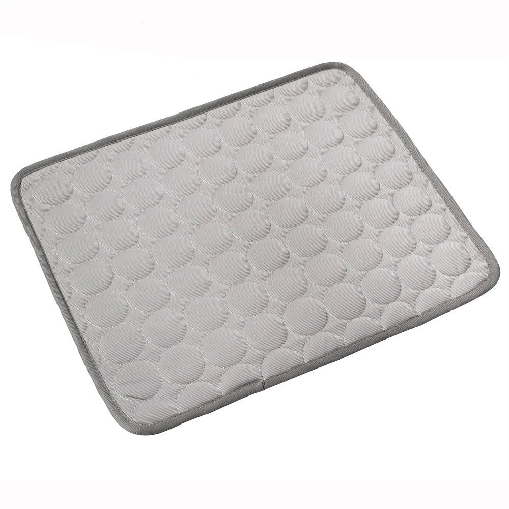 Premium cooling pet pad made with heat-resistant fibers for instant relief from summer heat for dogs and cats