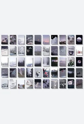 Japanese paper stickers 4x6cm with 50 different patterns for hand-tear craft applications