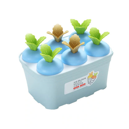 Carrot-shaped silicone ice cream mold for homemade freezer desserts
