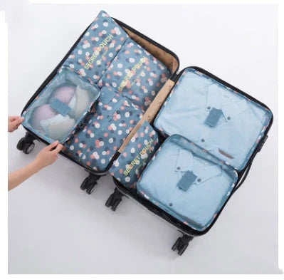 High-quality 6-in-1 waterproof travel organizer cubes in various colors for efficient packing and organization