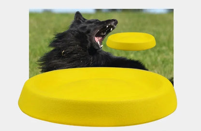 Yellow EVA plastic dog throwing toy for training and interactive games