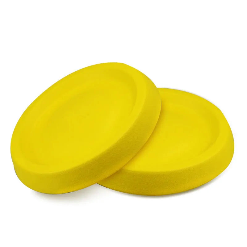 Yellow EVA plastic dog throwing toy for training and interactive games
