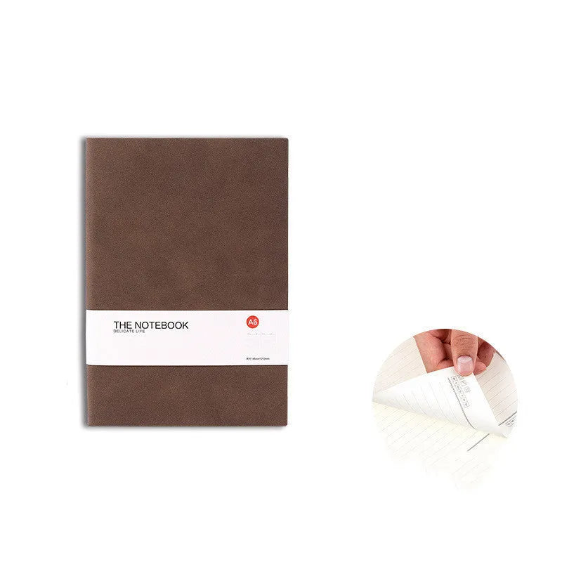 Simple solid colour thickened hard cover notebook in green, A5 size with 160 pages for college use