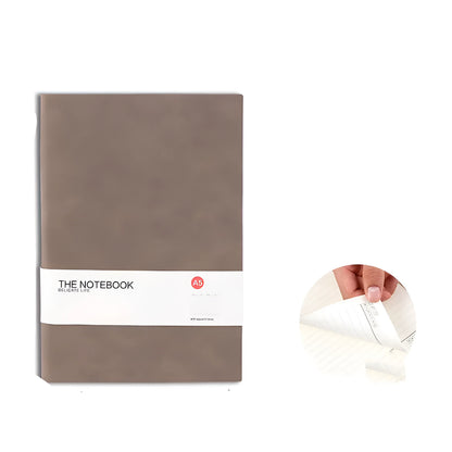 Simple solid colour thickened hard cover notebook in green, A5 size with 160 pages for college use