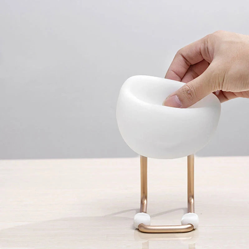 D20 Silicone Nightlight in elegant white with wireless charging capability