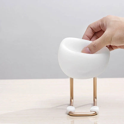 D20 Silicone Nightlight in elegant white with wireless charging capability
