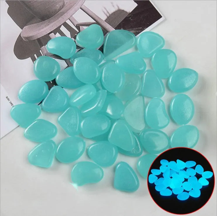 Qiming fluorescent luminous stones in mixed colours for aquarium and garden decoration