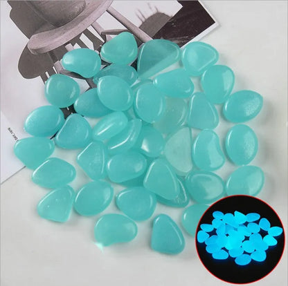 Qiming fluorescent luminous stones in mixed colours for aquarium and garden decoration