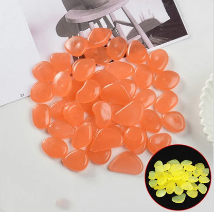 Qiming fluorescent luminous stones in mixed colours for aquarium and garden decoration