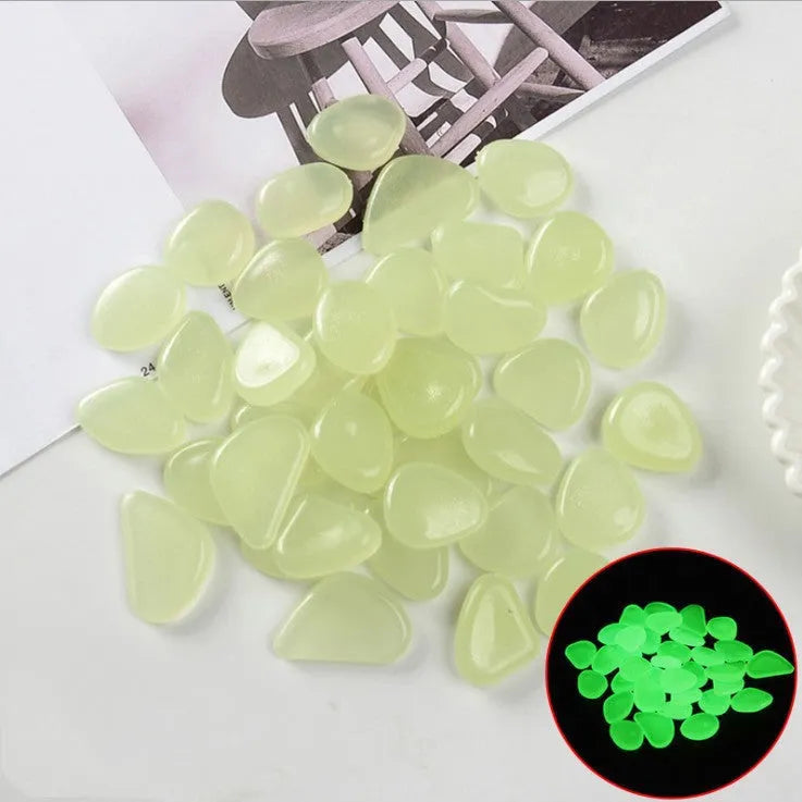 Qiming fluorescent luminous stones in mixed colours for aquarium and garden decoration