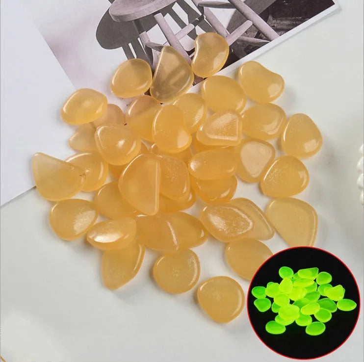 Qiming fluorescent luminous stones in mixed colours for aquarium and garden decoration