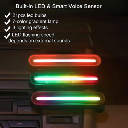 High-end car air outlet aroma diffuser with LED atmosphere lamp in various colours