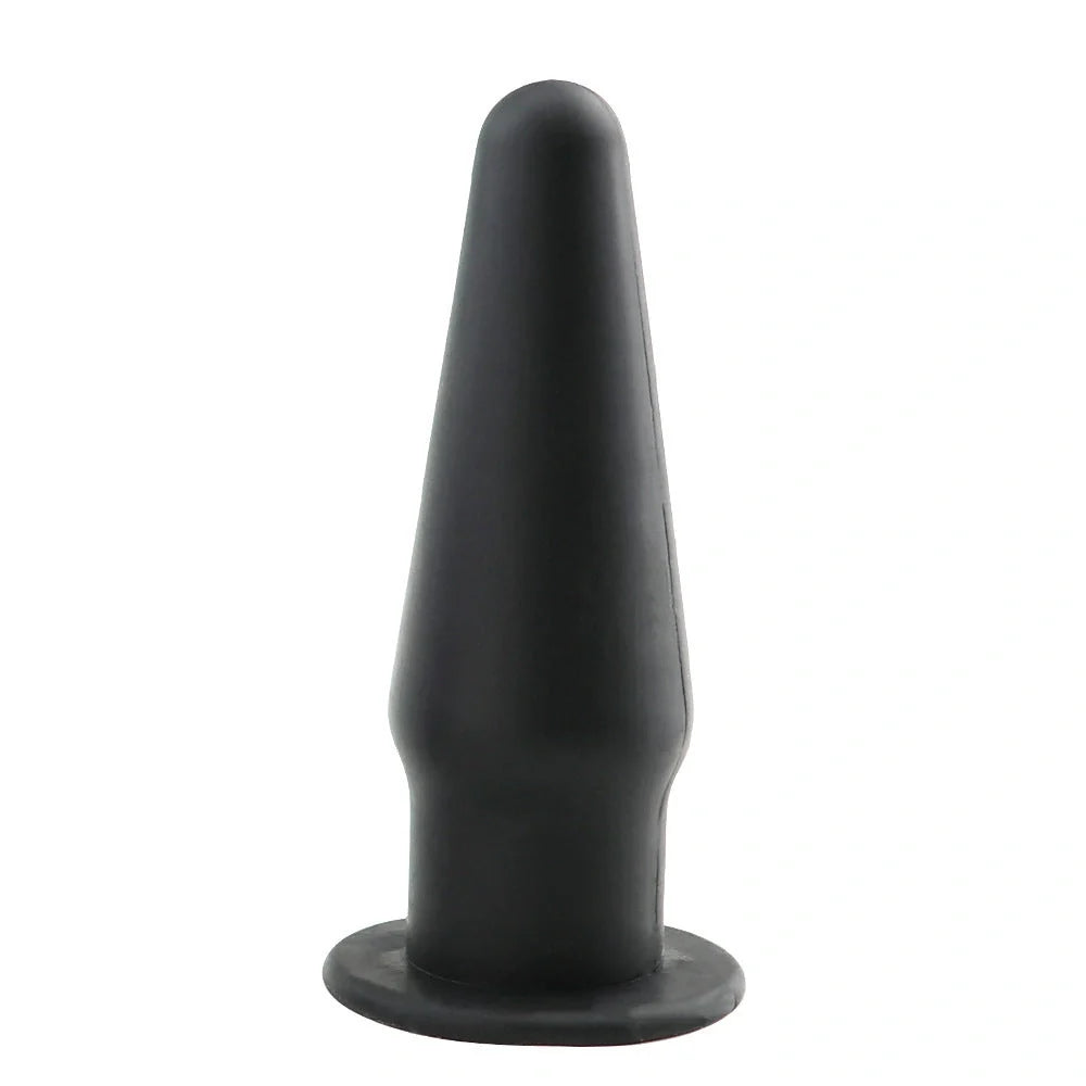 Premium silicone vibrating anal plug for G-spot stimulation in rose red, black, or purple.