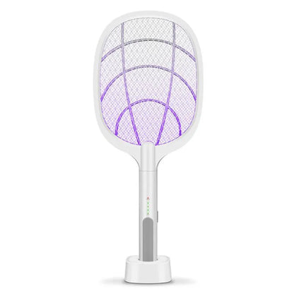 Rechargeable electric mosquito swatter with 3000V grid and USB charging cable