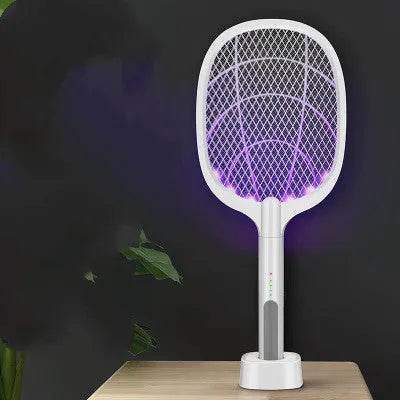Rechargeable electric mosquito swatter with 3000V grid and USB charging cable