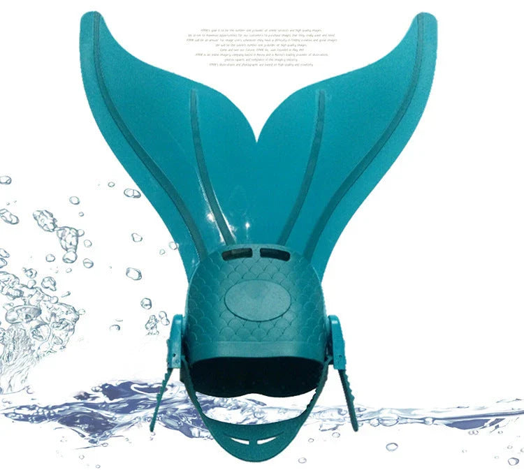 Adjustable swim fins in various colors, perfect for mermaid-inspired water activities and building leg strength