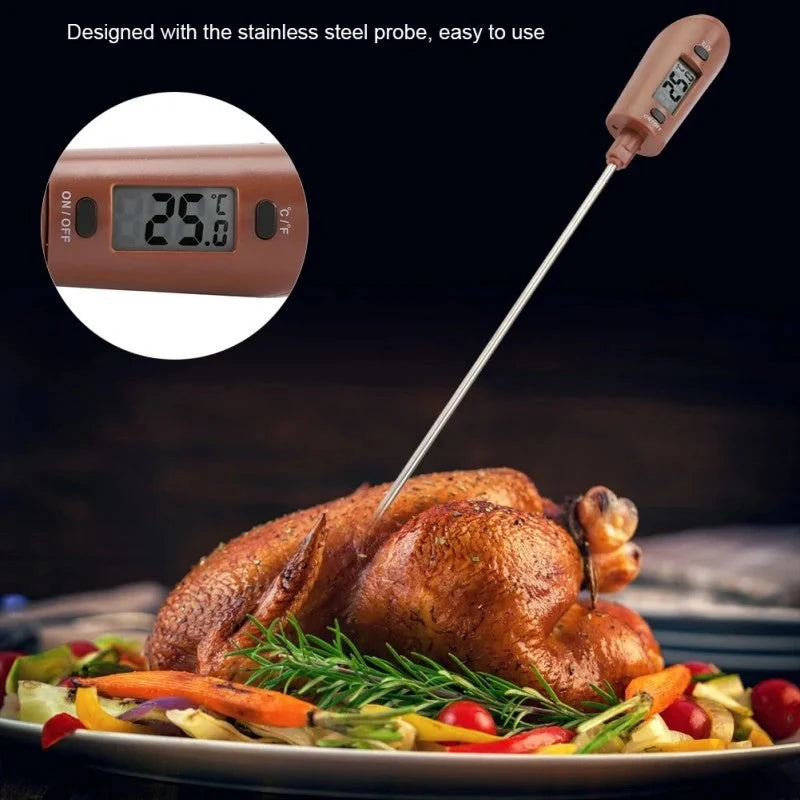 Digital Cooking Thermometer with Silicone Scraper Spatula for precise temperature monitoring