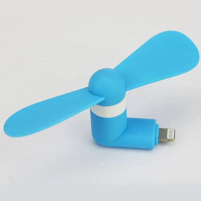 Portable mobile phone mini fan with rotary switch in multiple colour options