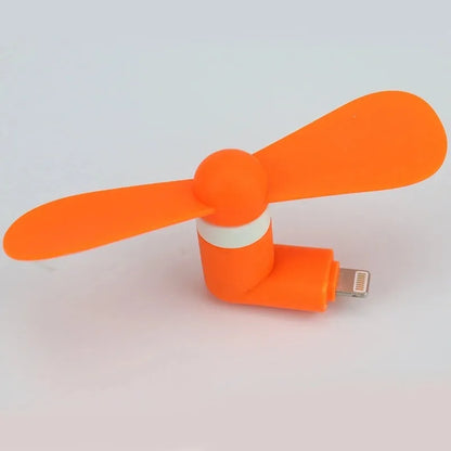 Portable mobile phone mini fan with rotary switch in multiple colour options