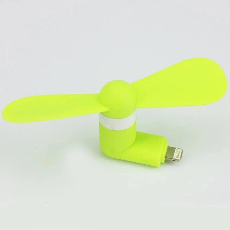 Portable mobile phone mini fan with rotary switch in multiple colour options