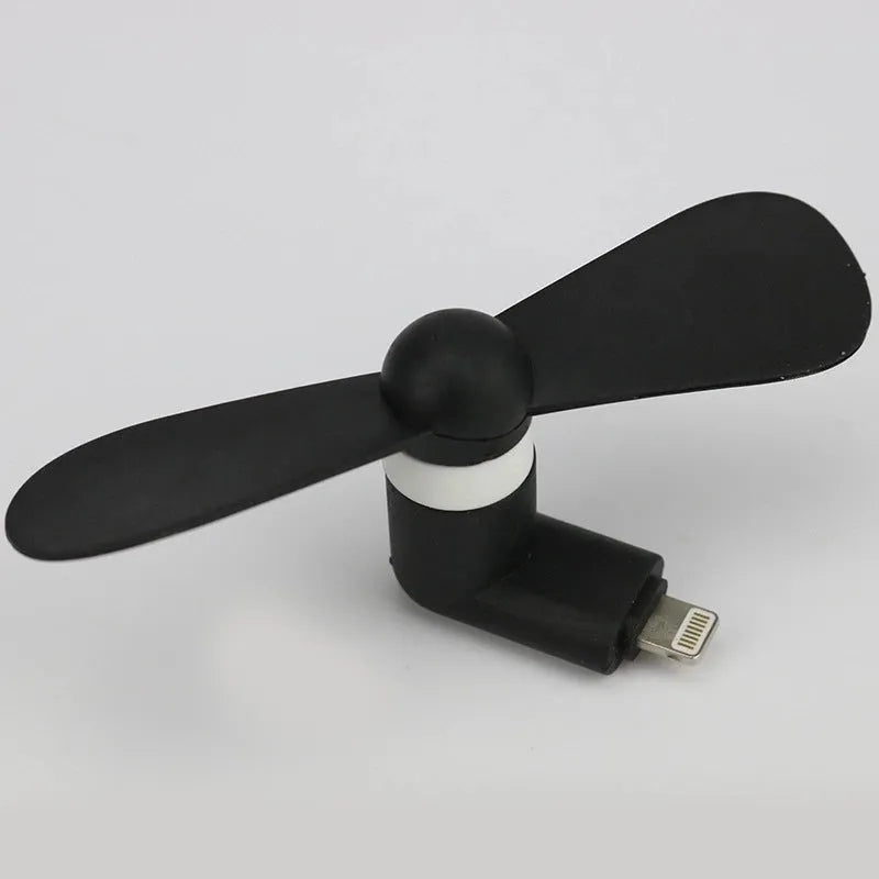 Portable mobile phone mini fan with rotary switch in multiple colour options