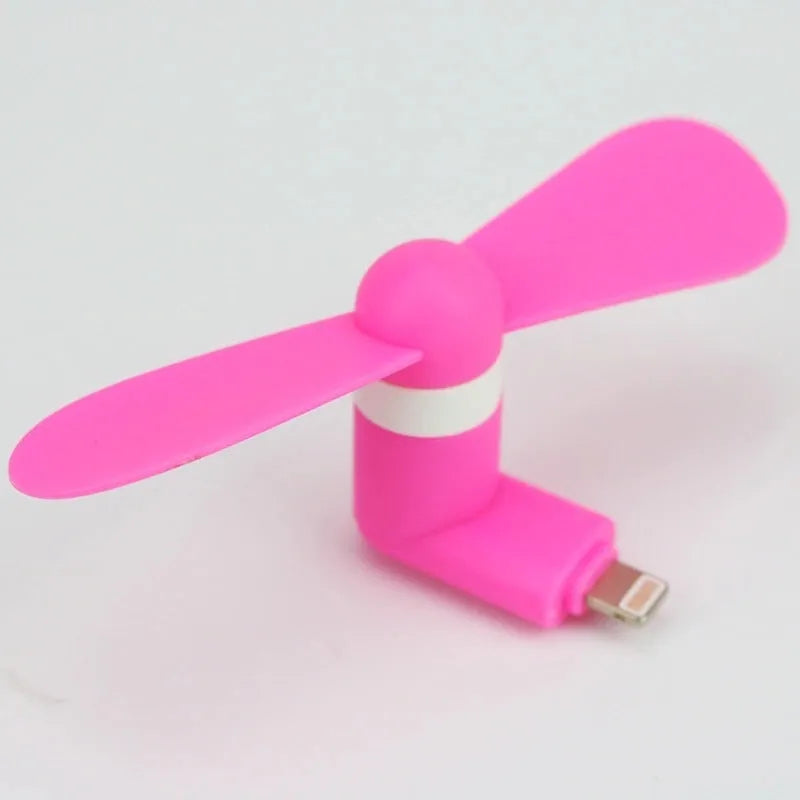 Portable mobile phone mini fan with rotary switch in multiple colour options
