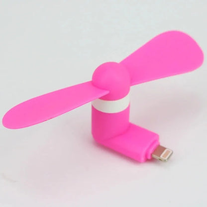 Portable mobile phone mini fan with rotary switch in multiple colour options