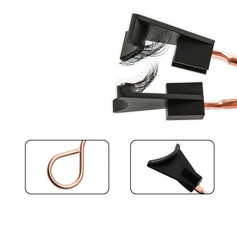 Quantum magnetic eyelash curler tool with 10.5cm length and rose red colour for applying magnetic lashes