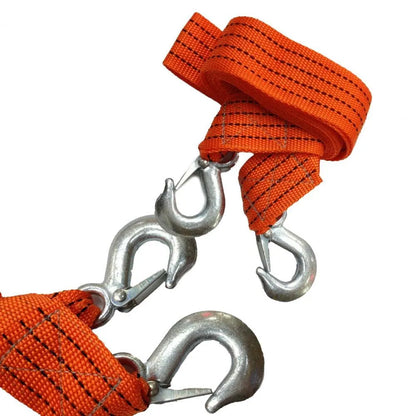 Yellow 3 ton capacity nylon trailer belt with eagle grappling hook for vehicle towing