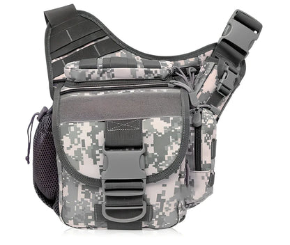 Outdoor saddle photography bag with camouflage pattern and shoulder strap for SLR cameras
