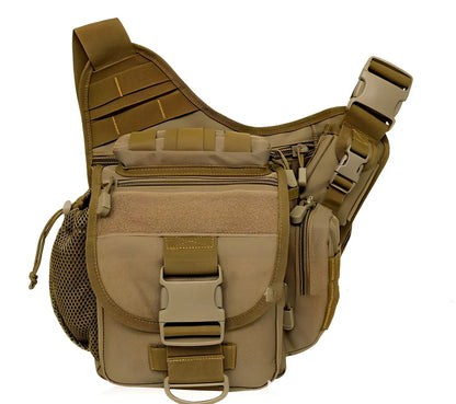 Outdoor saddle photography bag with camouflage pattern and shoulder strap for SLR cameras