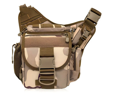 Outdoor saddle photography bag with camouflage pattern and shoulder strap for SLR cameras