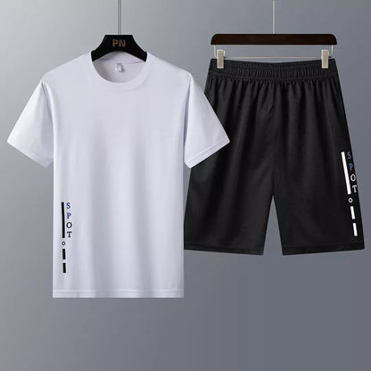 Youth Trend Two-Piece Sportswear Set in Korean Style for Summer