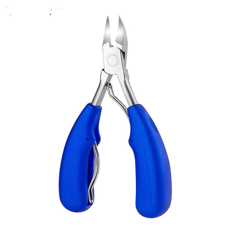 Stainless steel nail clippers set with coloured ABS handles and olecranon dead skin scissors