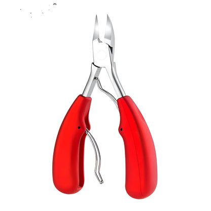 Stainless steel nail clippers set with coloured ABS handles and olecranon dead skin scissors