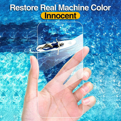 4-piece tempered glass screen protector for iPhone with anti-blue light and 9H hardness