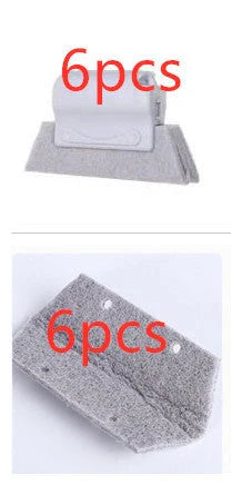 Creative Window Groove Cleaning Gap Brush Slot Cleaner with PP handle in beige, light grey, and blue